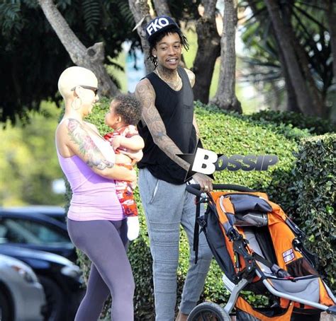 Cute Photos Wiz Khalifa Amber Rose And Their Son Baby Bash Takes A