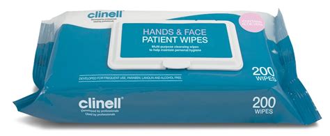 Clinell Patient Hands And Face Wipes Pack Of 200 Uk