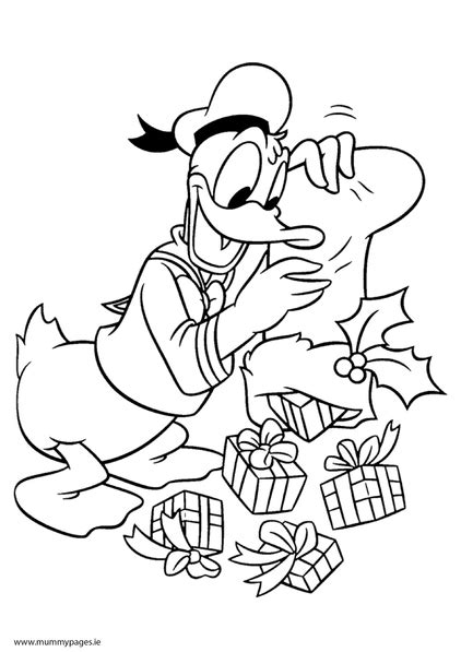 However, instead of flying, ducks spend more time swimming and foraging in the water. Disney at Christmas - Donald Duck Colouring Page ...