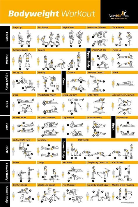 Printable Bodyweight Workout Plan Pdf