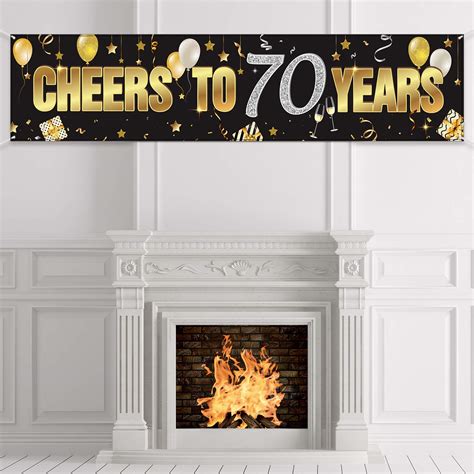 Buy 70th Birthday Banner Happy 70th Birthday Cheers To 70 Years