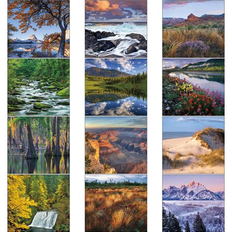 12 Month Mini Calendar Landscapes Of America 4allpromos