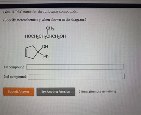 Solved Give The Iupac Name For The Following Structure Ch Cheggcom Images