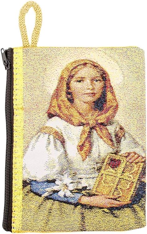 Amazon Com Village Gift Importers St Dymphna Large Tapestry Rosary Pouch Patron Saint For