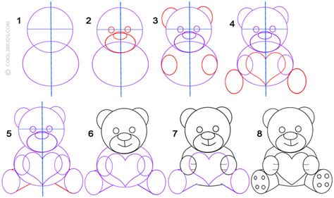 How To Draw A Teddy Bear Step By Step Pictures Cool2bkids