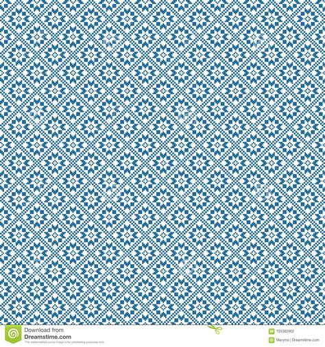 Traditional Scandinavian Pattern Nordic Ethnic Seamless Background