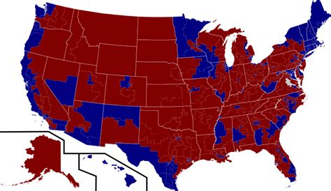 The Weaker Party Red And Blue Districts And States In The 113th House
