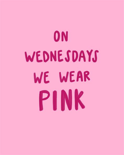 On Wednesdays We Wear Pink Art Print Etsy