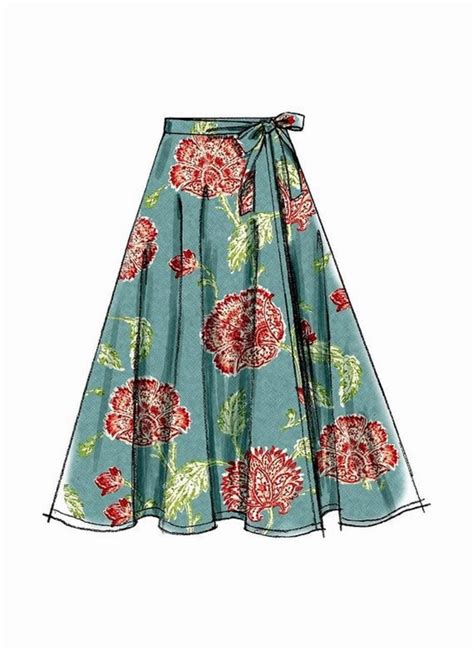 sewing pattern women s wrap skirt pattern learn to sew a etsy in 2020 wrap skirt pattern