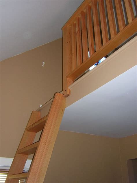 Loft Ladder And Railing Loft Ladder Loft Spaces Small Attic Rooms
