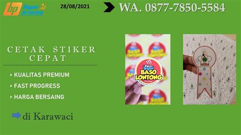 Cetak Cepat Wacall 087778505584 Cetak Stiker Meteran Di Karawaci