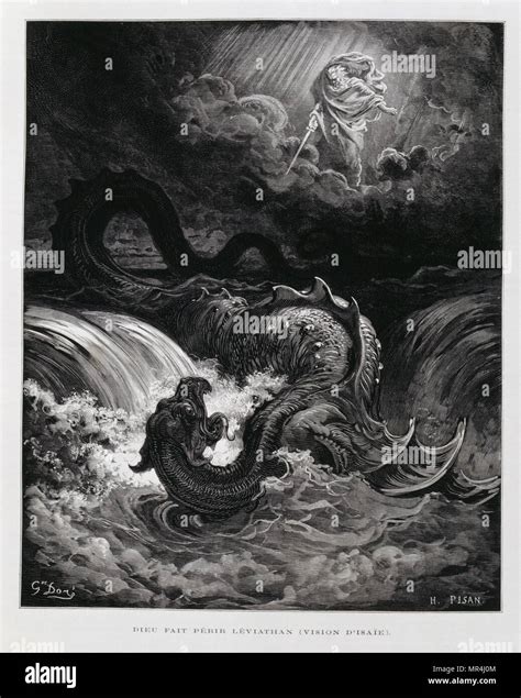 Gravur Gott Tötet Der Leviathan Stockfotografie Alamy