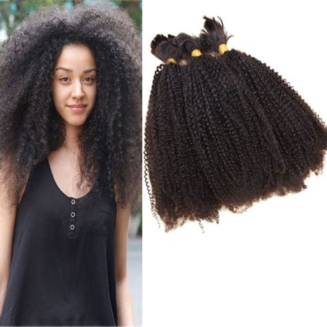 Grade 7a Afro Kinky Curly Brazilian Virgin Hair Human Braiding Hair