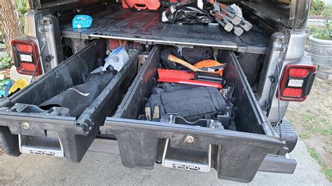 The desert rated jeep® gladiator mojave truck combines 4x4 sand driving capability with premium interior comfort and styling to deliver a unique jeep® truck. California - Decked system | Jeep Gladiator Forum ...