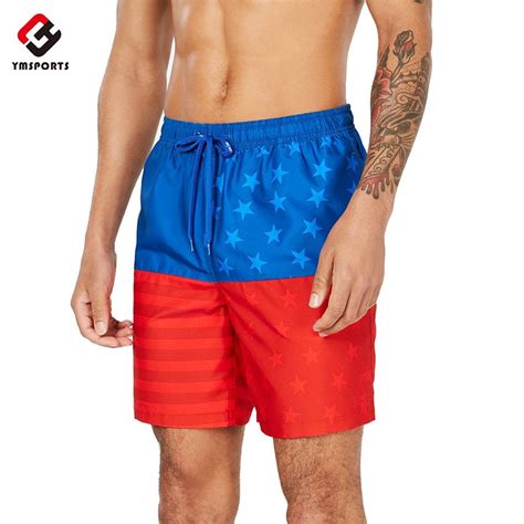 Oem Custom Sublimated Digital Printed Mens Beachwear And Swimwear Material Polyester Age
