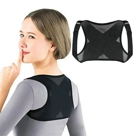 Ladies Adult Adjustable Posture Corrector Brace Net Breathable Back