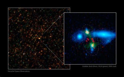 Esa Rare Merger Reveals Secrets Of Galaxy Evolution