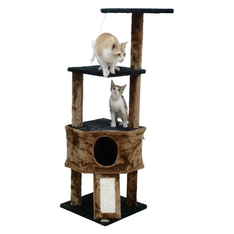 Go Pet Club 46 In Cat Tree And Condo Scratching Post Tower Gray