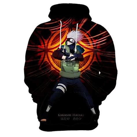 Naruto Anime Hoodies Kakashi Hatake 3d Print Pullover Hoodie Anime