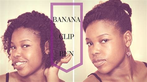 You pull the clip upwards over your hair before cinching it all together. How To Style Natural Hair | Banana Clip Bun - YouTube