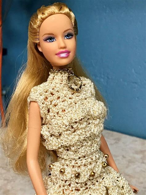 Barbie Doll Summer Doll Fashion Fever In Crochet Dress Mzttel Ebay