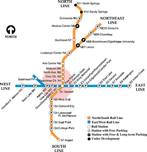 Tcf National Conference 2020 Map Of The Marta Rapid Rail
