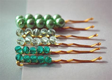 Beaded Bobby Pins I Would Use Glue Though Diy Hair Accessories