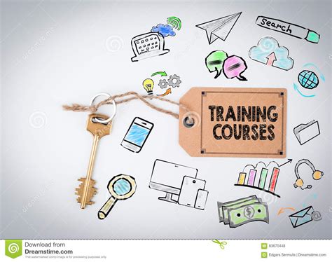 Training Courses. Key On A White Background Stock Illustration ...