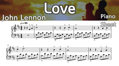 Love John Lennon Piano Sheet Music By Sangheart Play Youtube