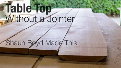 Lightly sand the edges of the tabletop to remove any sharp corners or splinters. How to Make a Table Top Without a Jointer - YouTube