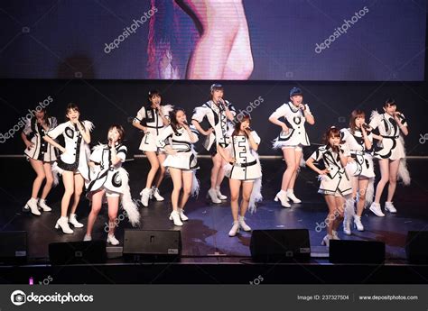 Members Japanese Idol Girl Group Morning Musume Perform Concert Taipei Stock Editorial Photo