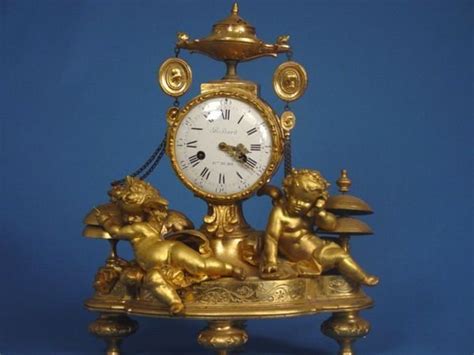 Large Beliard Gilt Figural Mantel Clock Antique Clocks Price