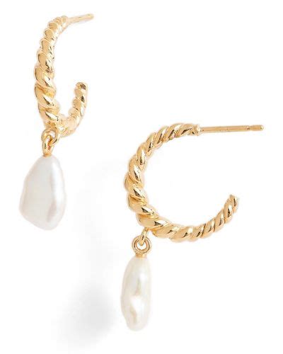 White Anna Beck Earrings And Ear Cuffs For Women Lyst