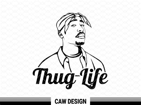 Tupac Svg Thug Life Vector Rapper Singer Svg Eps Vectorency
