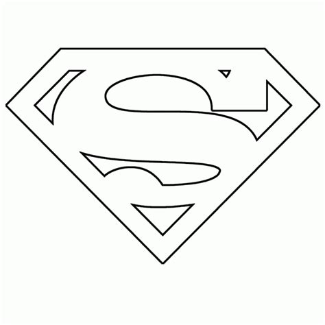 Printable Superman Logo Coloring Pages For Kids And For Adults