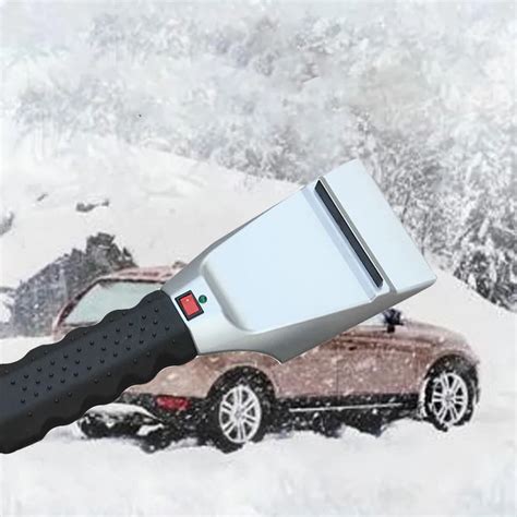 Car Electric Heated Snow Scraper Windscreen Scrapers Heating Brush Car