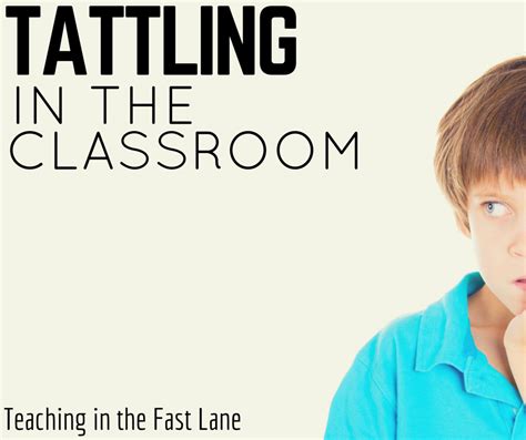 Tattling In The Classroom