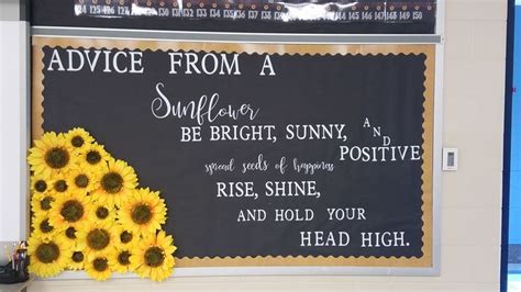 Sunflower Bulletin Board Teacherlife Bulletin Board Ideas Sunflower