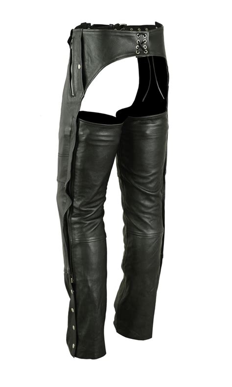 Mens Leather Assless Chaps Motorcycle Chaps Biker Chaps