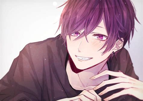 Pin By Madison Grismore On 歌い手 Anime Handsome Anime Anime Purple Hair