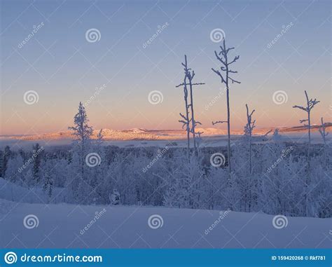 North Of Sweden Mountains In Arjeplog Lapland Stock Photo Image Of