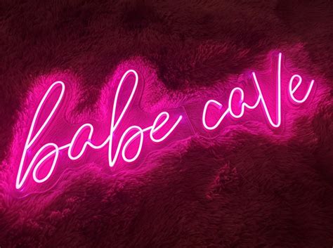 Babe Cave Neon Signs Custom Neon Sign Babe Cave Neon Sign Bedroom Led Sign Babe Cave Neon Light