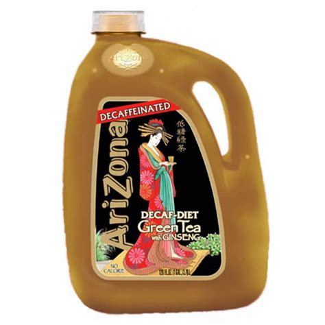 Arizona Tea Decaf Diet Green Tea 128 Oz Gallon Pack Of 4