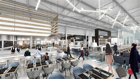 Pastry and cake counter, greek specialties interior design restaurant layout. zone-sismique-huma-design-aeroport-montreal-yul-7015-jette ...