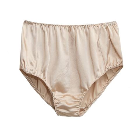 Pure Mulberry Silk French Cut Panties High Waist Beige Soft Strokes Silk Wolf And Badger