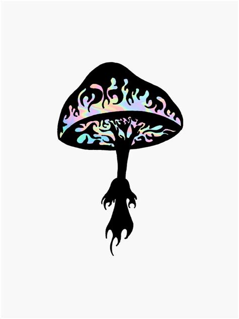 Trippy Mushroom Sticker For Sale By Weestickers Redbubble