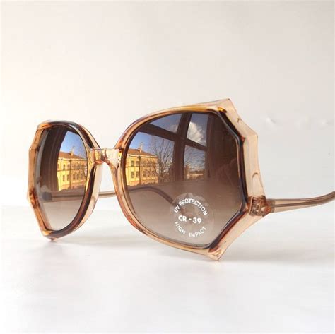 Vintage 80s Nos Oversized Round Sunglasses Frame Plastic Etsy