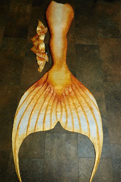 Custome Made Swimmable Silicone Mermaid Tail Gold Line Etsy