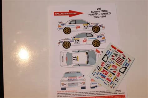 Decals Subaru Impreza Wrc Panizzi Rallye Monte Carlo Rally Montecarlo Eur