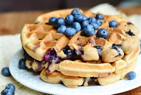 Whole Wheat Blueberry Vanilla Waffles Will Cook For Smiles